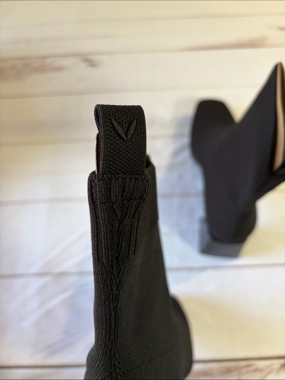Vivaia Regina Pro Black Stretch Ankle Boots with Block Heel - Picture 5 of 8